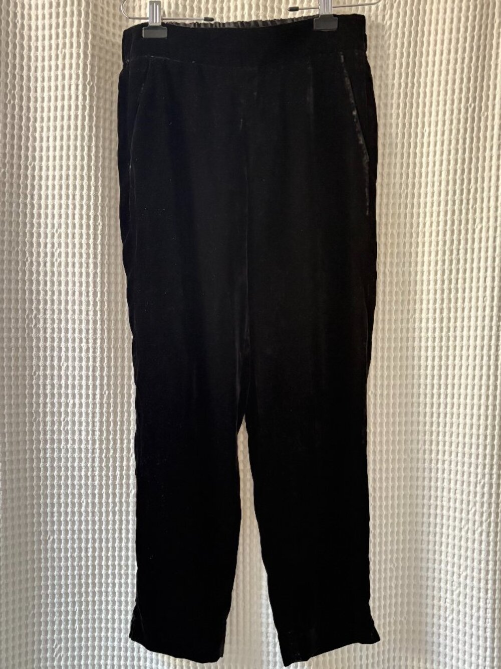 J. Crew NWT black velvet easy pants women's size 6T [READ]